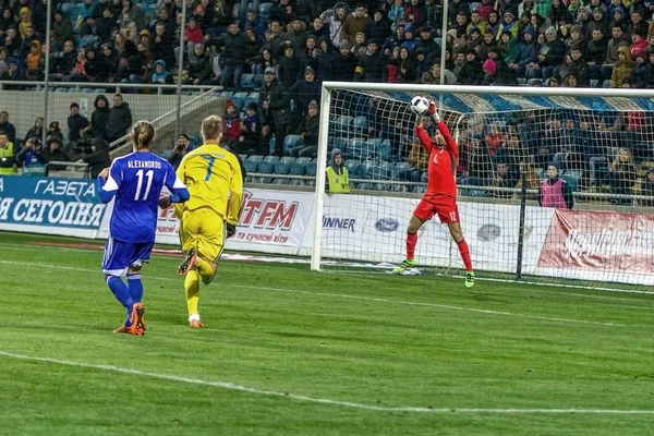 Odessa Ukrayna Mart 2016 Dostluk Maçı Sarı Ukrayna Millî Futbol — Stok fotoğraf