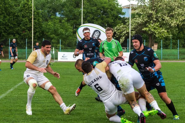 Krasnodar Rusia Mayo 2018 Campeonato Ruso Rugby Entre Hombres Kuban —  Fotos de Stock