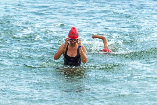 Odessa Oekraïne 2018 Oceanman Wij Open Open Water Zwemmen Competitie — Stockfoto