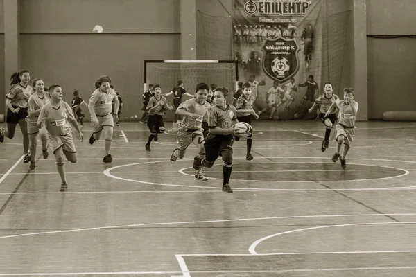 Odessa, Ukrayna - 29 Nisan 2017: rugby rugby ligi özel spor okulu odessa maçın tek renkli bardak