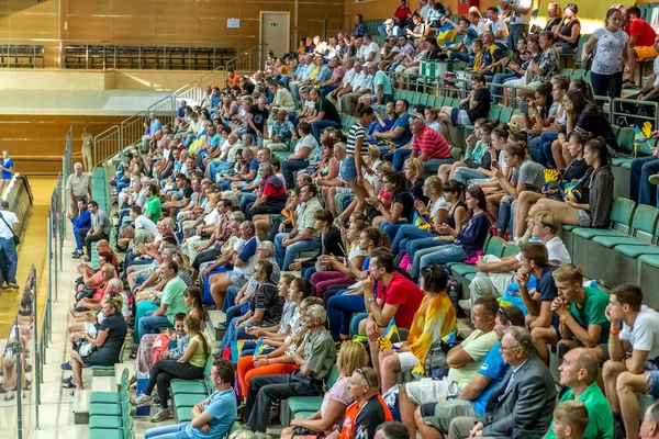 Odessa Ucraina Settembre 2016 Spettatori Tribuna Durante Campionato Europeo Pallavolo — Foto Stock