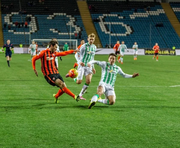 Odessa Ucrânia Dezembro 2015 Karpaty Shakhtar Donetsk Uma Partida Pela — Fotografia de Stock