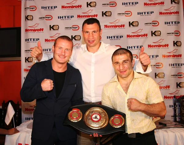 Odessa Ukraine July 2009 World Champion Vitali Klitschko Holds Press — Stock Photo, Image