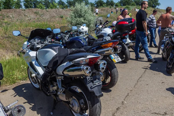 Odessa Ucrania Junio 2018 Carreras Motos Motos Carreras Dinámicas Realistas —  Fotos de Stock