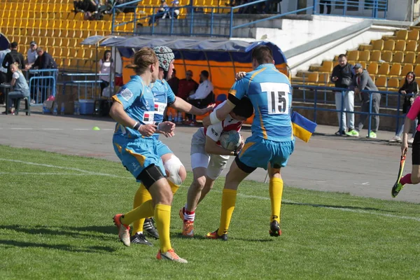 Odessa Ucraina Aprile 2018 Partita Internazionale Rugby Credo Odessa Lupi — Foto Stock