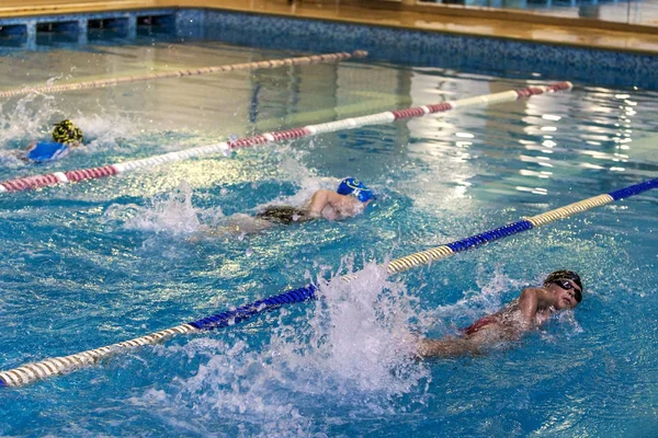 Odessa Ukraine September 2016 Sportliches Schwimmen Pool Während Der Ukrainischen — Stockfoto