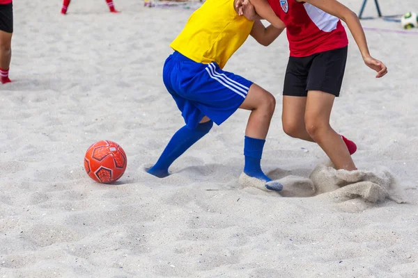 Odessa Ucrania Agosto 2015 Campeonato Ucrania Fútbol Playa Entre Las —  Fotos de Stock