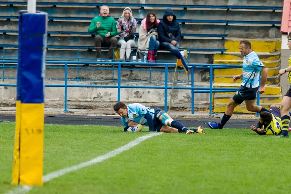 Odessa Ucrania Mayo 2017 Copa Europa Rugby Ucrania Azul Suecia —  Fotos de Stock