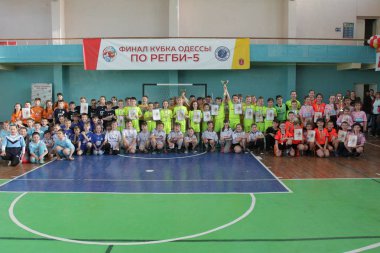 Odessa, Ukrayna - 29 Nisan 2017: rugby ligi odessa maçın özel spor okulu