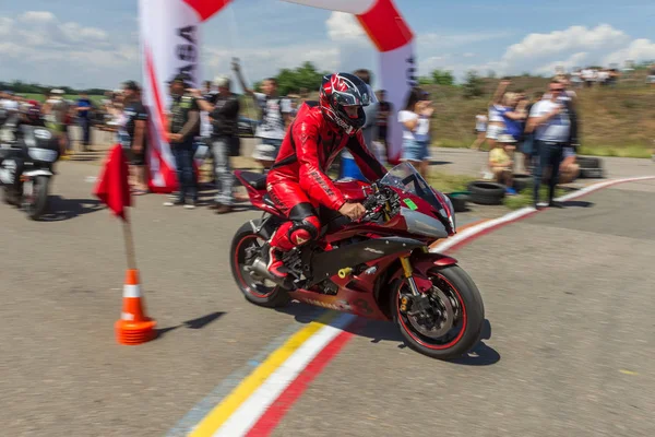 Odessa Ucrania Junio 2018 Carreras Motos Motos Carreras Dinámicas Realistas —  Fotos de Stock