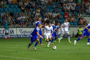 Odessa, Ukrayna - 2 Ağustos 2015: Futbol parçası Major League Ukrayna Fc Chernomorets Odessa - Fc Dinamo Kiev arasında oyun. Odessans 2-0 kazandı.