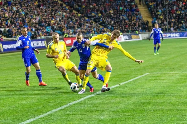 Odessa Ukraine Março 2016 Jogo Amistoso Entre Seleção Nacional Futebol — Fotografia de Stock