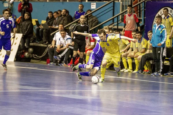 Odessa Ukrajna Április 2016 Világbajnokságra Rájátszás Mérkőzés Ukrajna Slovakiya Futsal — Stock Fotó