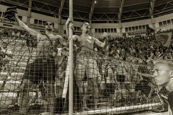 Odessa Ucrania Agosto 2018 Los Aficionados Fútbol Emocional Apoyan Equipo —  Fotos de Stock