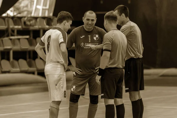 Oděsa Ukrajina Července 2018 Neidentifikovaný Hráči Místního Týmu Hraje Futsal — Stock fotografie