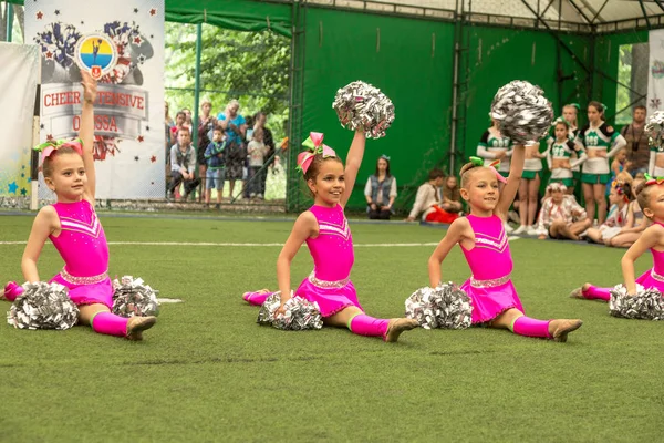 Oděsa Ukrajina Květen 2015 Cheerleading Championship Ukrajiny Mezi Dětmi Děti — Stock fotografie