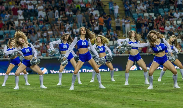 Odessa Ukraine July21 2018 Performance Beautiful Young Girls Cheerleader Team — Stock Photo, Image