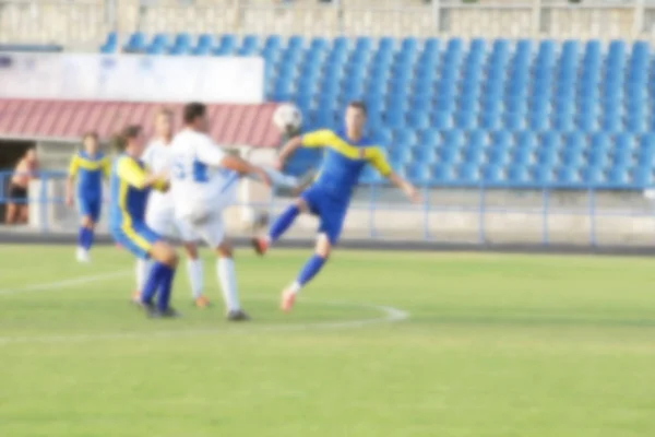 Fond Sportif Flou Bokeh Spectaculaire Jeu Football Comme Toile Fond — Photo