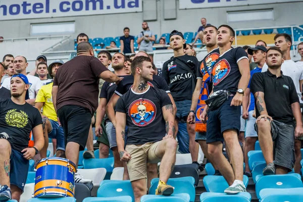 Odessa Ucraina Agosto 2018 Tifosi Emotivi Supportano Squadra Allo Stadio — Foto Stock