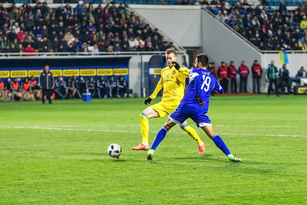 Odessa Ukrayna Mart 2016 Dostluk Maçı Sarı Ukrayna Millî Futbol — Stok fotoğraf