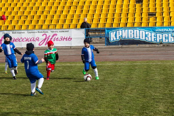 Odessa Ukraine April 2018 Training Sports Game Young Children Football — Stock Photo, Image