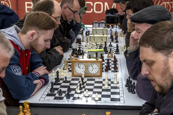 Odessa Ucrania Abril 2016 Torneo Ajedrez Ciudad Los Jugadores Ajedrez — Foto de Stock