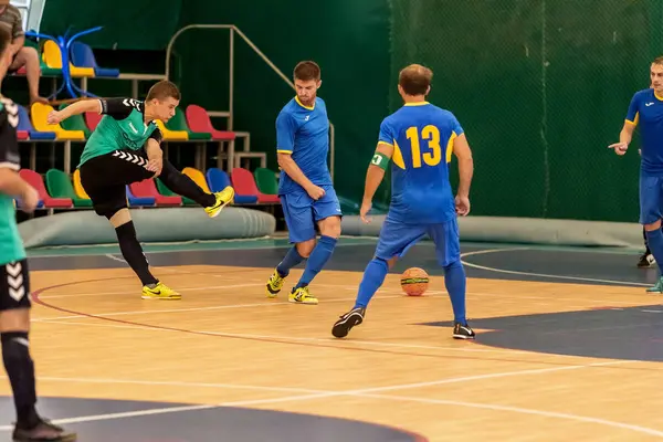 Oděsa Ukrajina Července 2018 Neidentifikovaný Hráči Místního Týmu Hraje Futsal — Stock fotografie