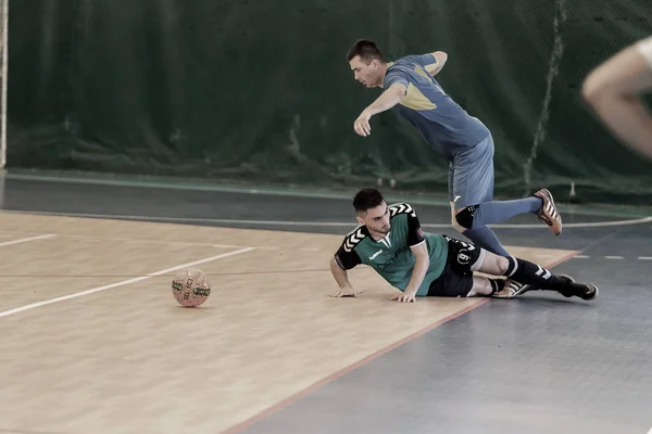 Oděsa Ukrajina Července 2018 Neidentifikovaný Hráči Místního Týmu Hraje Futsal — Stock fotografie