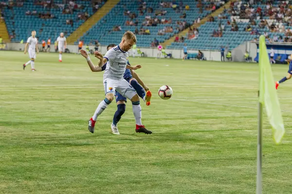 Odessa Ukrajna Augusztus 2018 Érzelmi Szurkolók Ügyfélszolgálatának Stadionban Labdarúgó Klub — Stock Fotó