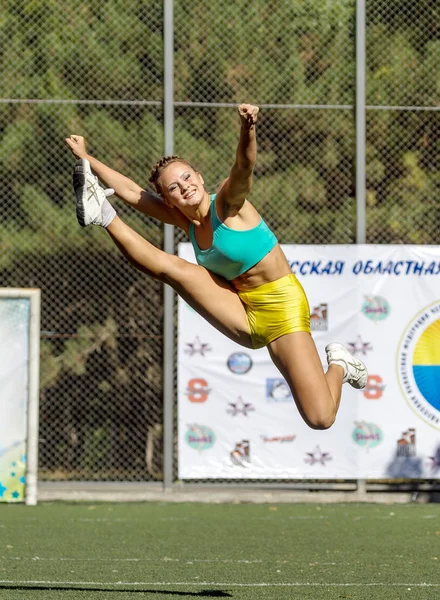 Odessa Ucrânia Setembro 2015 Características Dinâmicas Brilhantes Grupo Suporte Equipe — Fotografia de Stock