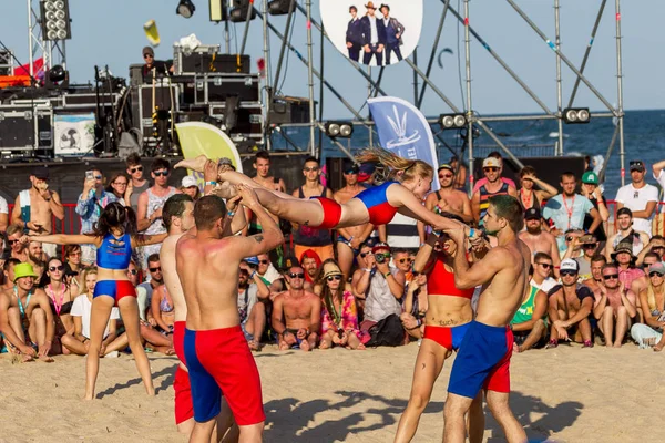 Odessa Ukraine August 2017 Championship Ukraine Cheerleading Sea Festival Games — Stock Photo, Image