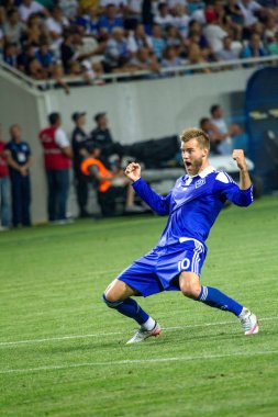 Odessa, Ukrayna - 2 Ağustos 2015: Futbol parçası Major League Ukrayna Fc Chernomorets Odessa - Fc Dinamo Kiev arasında oyun. Odessans 2-0 kazandı.
