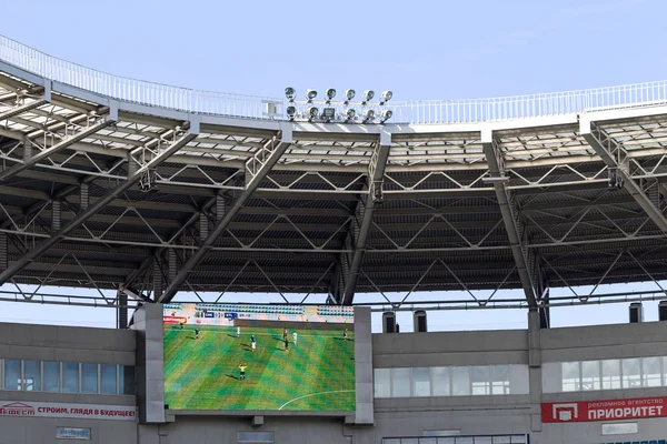 Odessa Ukraine 2018 Empty Old Plastic Chairs Stands Stadium Many — Stock Photo, Image