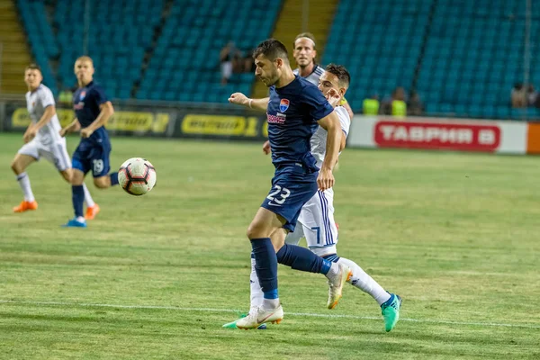 Odessa Oekraïne Augustus 2018 Ondersteuning Van Emotionele Voetbalfans Team Stadium — Stockfoto