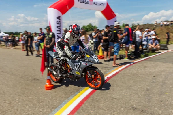 Odessa Ucrania Junio 2018 Carreras Motos Motos Carreras Dinámicas Realistas —  Fotos de Stock