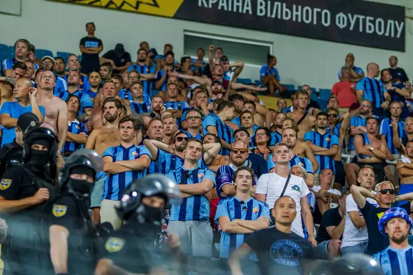 Odessa Ucrania Agosto 2018 Los Aficionados Fútbol Emocional Apoyan Equipo —  Fotos de Stock