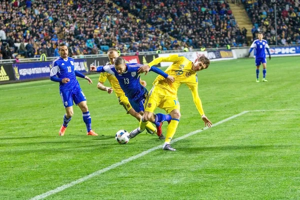 Odessa Ukrayna Mart 2016 Dostluk Maçı Sarı Ukrayna Millî Futbol — Stok fotoğraf