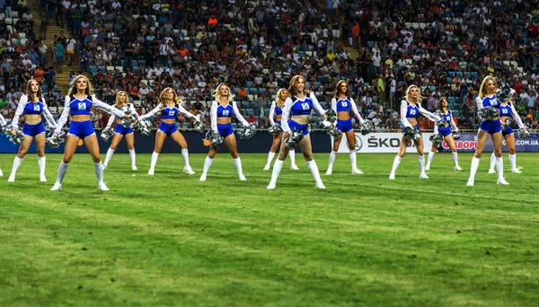 Οδησσός Ουκρανία July21 2018 Απόδοση Της Ομάδας Μαζορέτα Όμορφη Νεαρά — Φωτογραφία Αρχείου