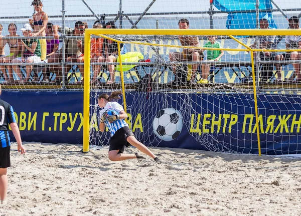 Odessa Ukraine Juli 2018 Beachsoccer Meisterschaft Der Amateurfrauen Strand Beachsoccer — Stockfoto