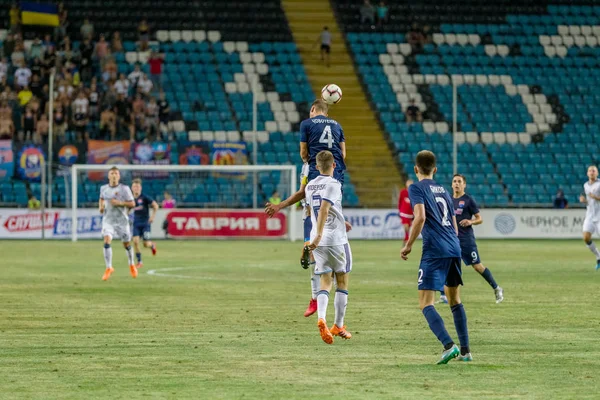 Odessa Ukraine August 2018 Emotional Football Fans Support Team Stadium — Stock Photo, Image