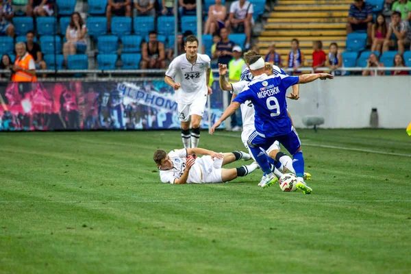 Odessa Oekraïne Augustus 2015 Spelkamer Fragment Van Voetbal Kampioenschapswedstrijd Oekraïne — Stockfoto