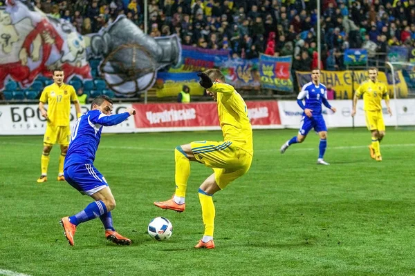 Odessa Ukraine Março 2016 Jogo Amistoso Entre Seleção Nacional Futebol — Fotografia de Stock