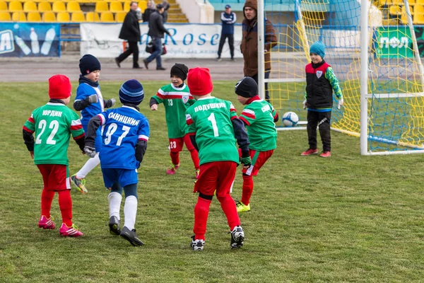 Odessa Ukrajna 2018 Április Sport Játék Fiatal Gyermekek Képzés Foci — Stock Fotó