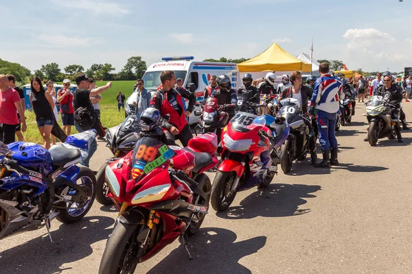 Odessa Ucrania Junio 2018 Carreras Motos Motos Carreras Dinámicas Realistas —  Fotos de Stock