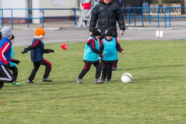 Odessa Ukraine Abril 2018 Treinamento Jogo Esportivo Para Crianças Pequenas — Fotografia de Stock