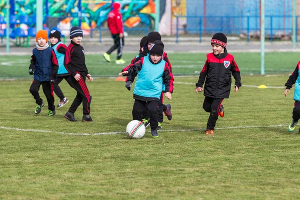 Odessa Ukraine Abril 2018 Treinamento Jogo Esportivo Para Crianças Pequenas — Fotografia de Stock