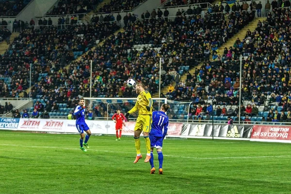 Odessa Ukraine Março 2016 Jogo Amistoso Entre Seleção Nacional Futebol — Fotografia de Stock