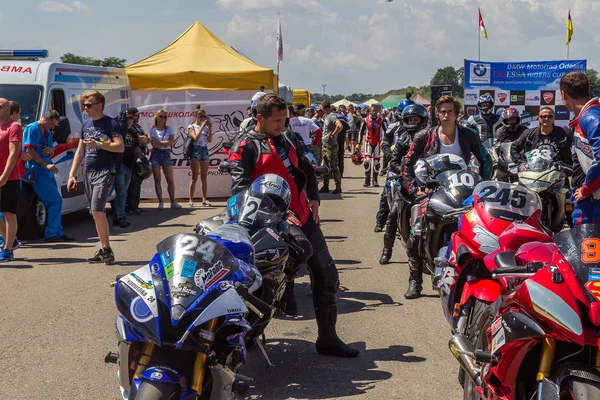 Odessa Ukrayna Haziran 2018 Motosiklet Yarışı Dinamik Gerçekçi Yarış Motosikletler — Stok fotoğraf