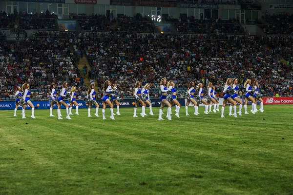 Οδησσός Ουκρανία July21 2018 Απόδοση Της Ομάδας Μαζορέτα Όμορφη Νεαρά — Φωτογραφία Αρχείου