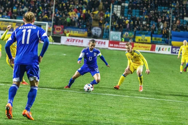 Odessa Ukrayna Mart 2016 Dostluk Maçı Sarı Ukrayna Millî Futbol — Stok fotoğraf